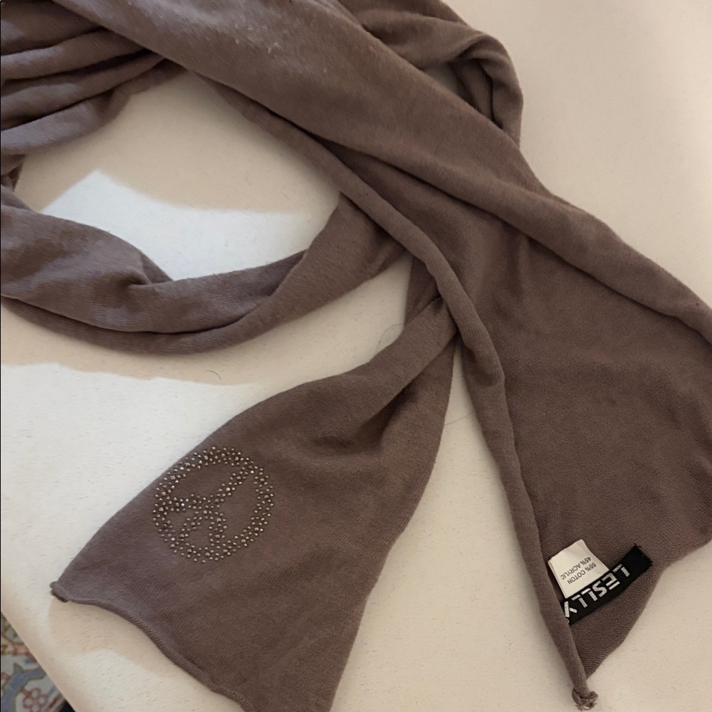Y2K rhinestone sparkle ✨ Brown Scarf